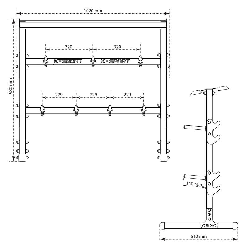 Rack porta pesi, bilancieri e manubri