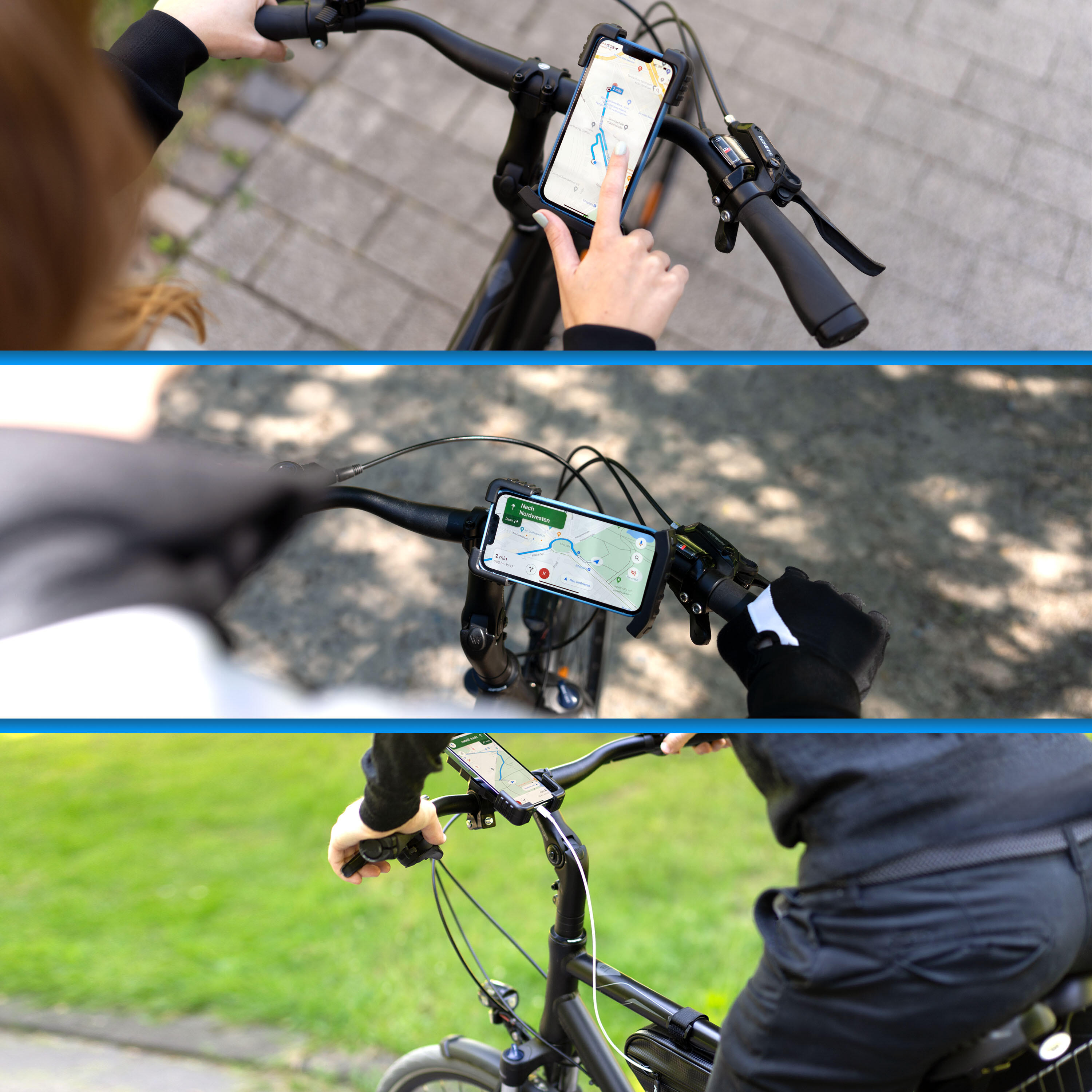 Soporte M vil bici con la tecnolog a Phonefix de Valkental Decathlon