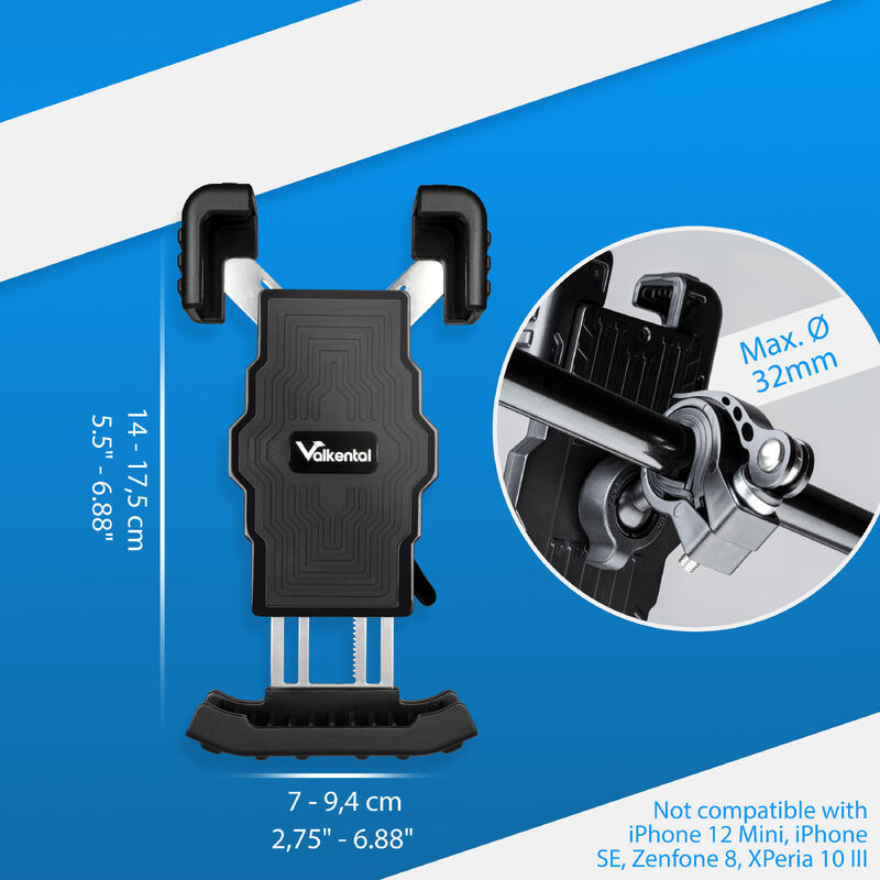 Support pour telephone a velo avec systeme a clic & coussinet en silicone