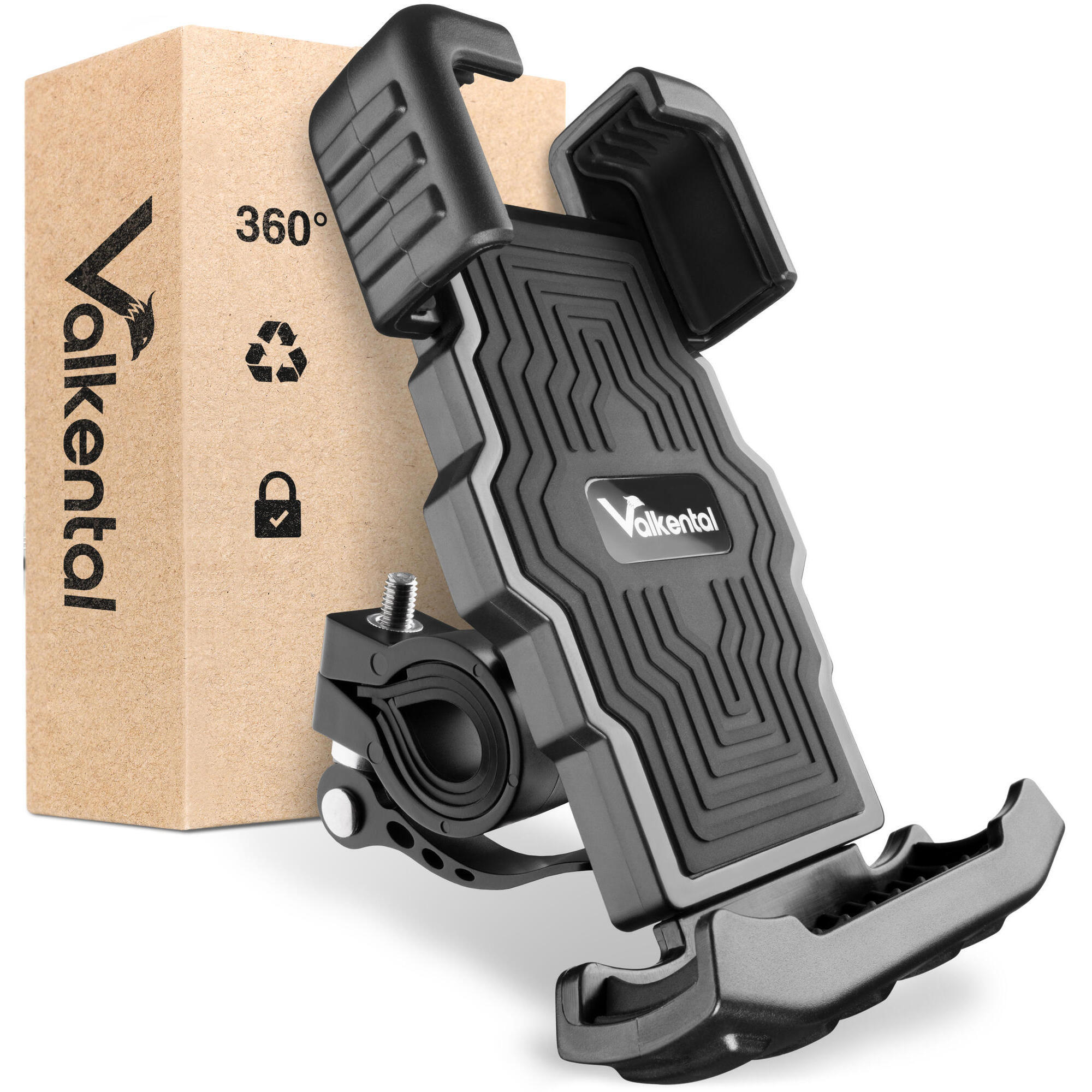 Valkental - Support Pour Telephone A Velo Avec Systeme A Clic & Coussinet En Silicone - Support Smartphone - Noir - Taille Unique - Decathlon