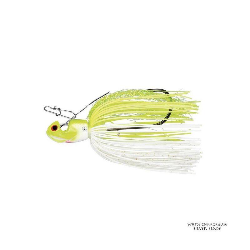 Leurre Chatterbait Booyah Melee (10g - White Chartreuse Silver Blade)