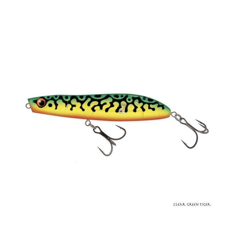 Poisson Nageur Salmo Rattlin Stick Floating 11cm (Clear Green Tiger)