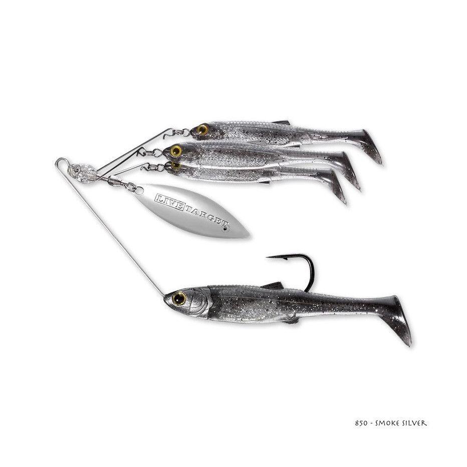 Live Target - Spinnerbait Live Target Baitball Spinner Rig Medium 14g (850 - Smoke Silver) - Spinnerbait - Gris - Taille Unique - Decathlon