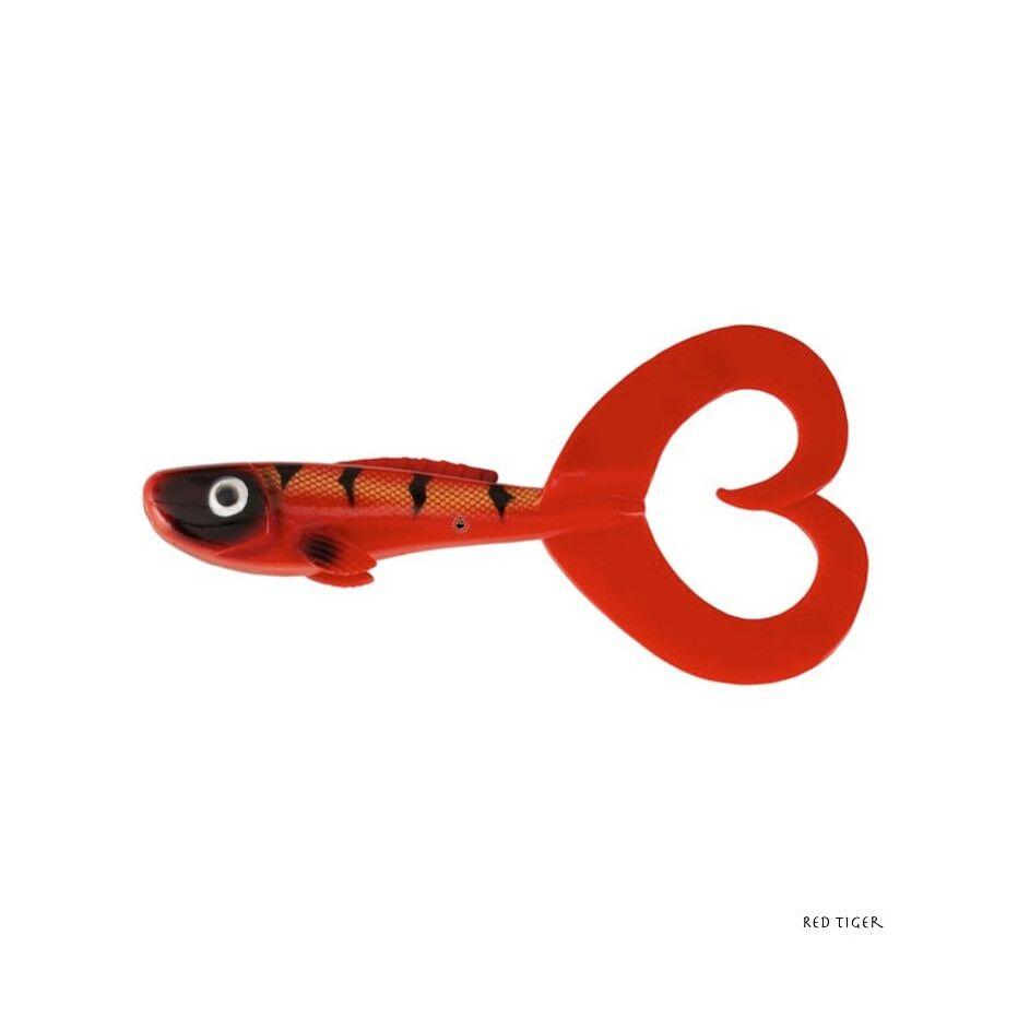 Abu Garcia - Leurre Souple Abu Garcia Beast Twin Tail (21cm - Red Tiger) - Leurre Souple - Rouge - Taille Unique - Decathlon