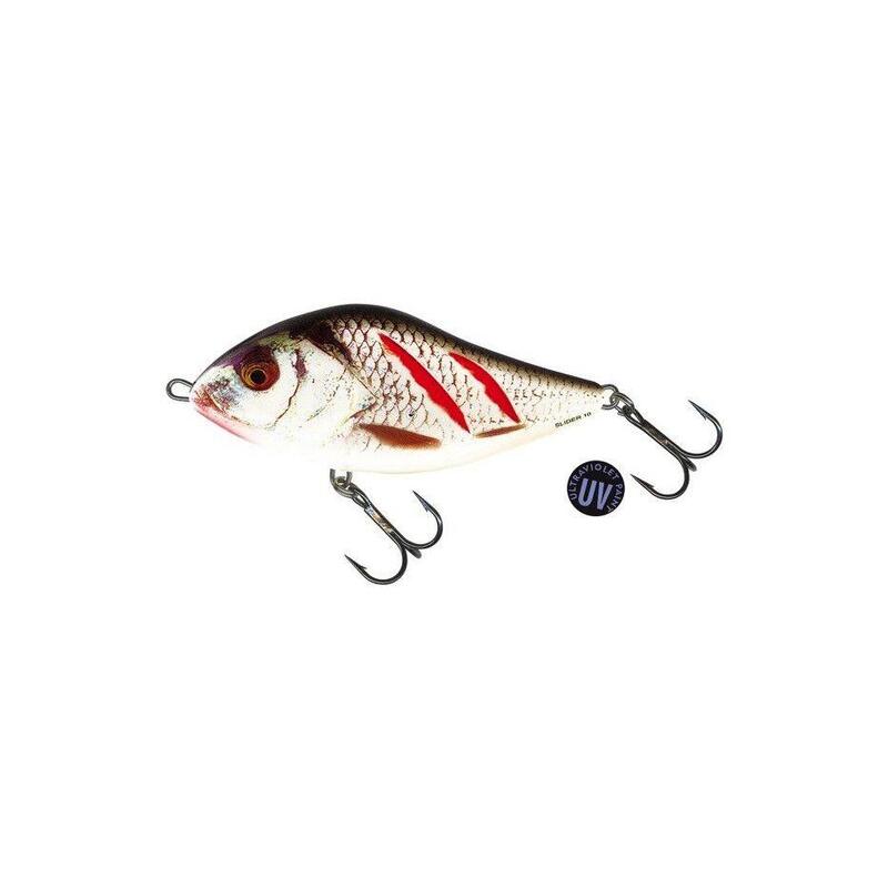 Poisson Nageur Salmo Slider (SD12S - WRGS - Wounded Real Grey Shiner)