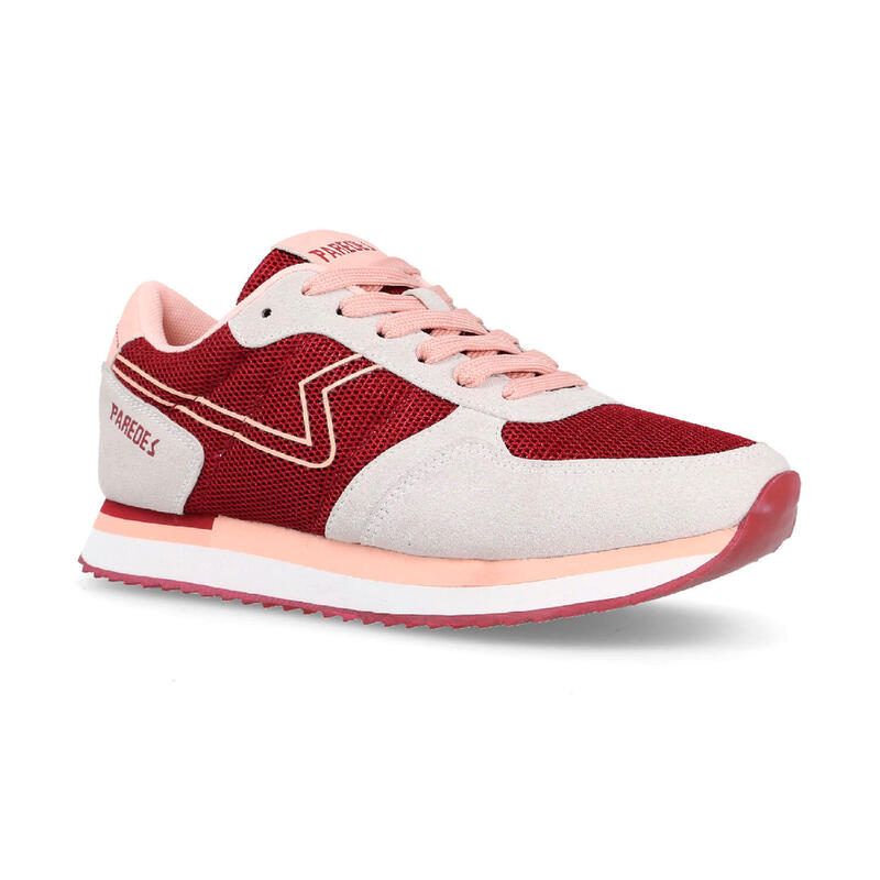 Deportivo running con cordones mujer Mieres Burdeos