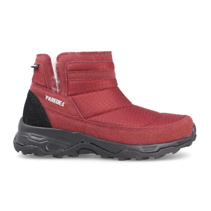 Bota trekking con cordones mujer Saldaña burdeos