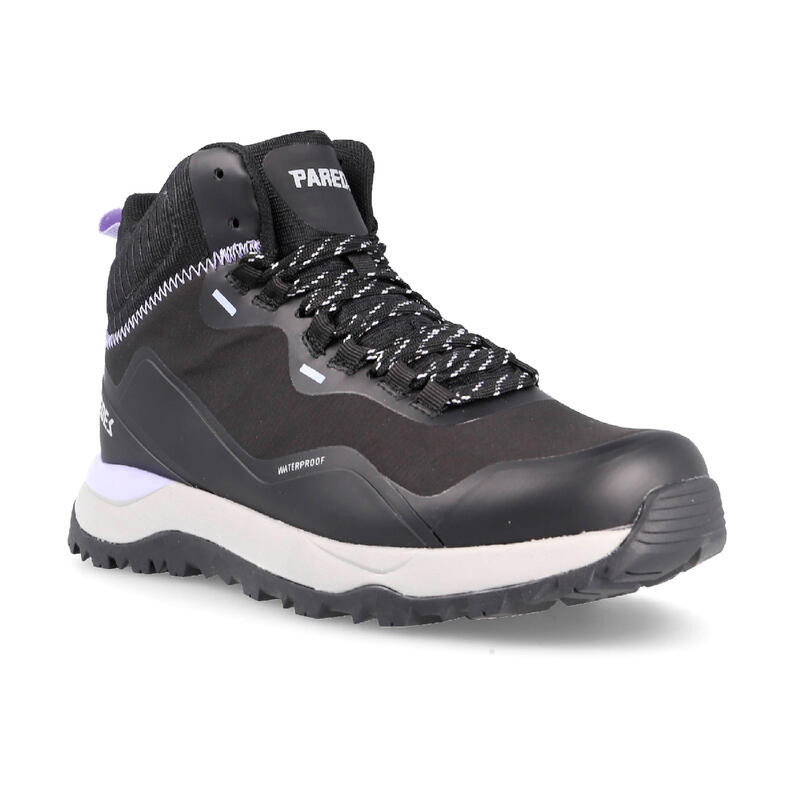 Bota trekking con cordones mujer mimosa negro