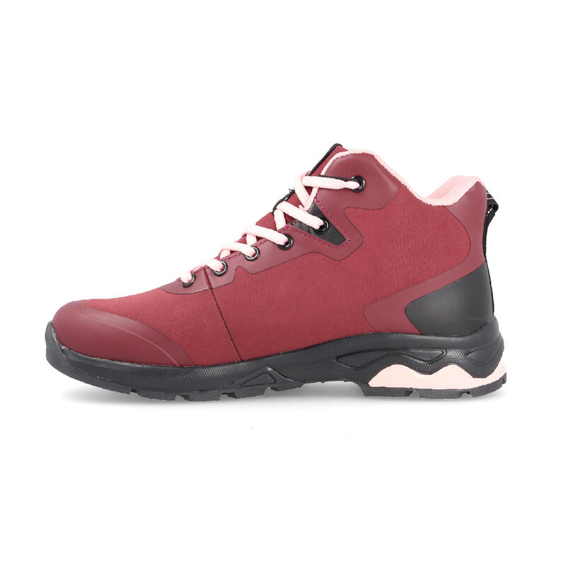 Bota trekking con cordones mujeres waterproof Laurel burdeos