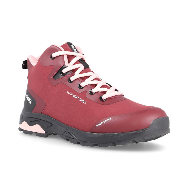 Bota trekking con cordones mujeres waterproof Laurel burdeos