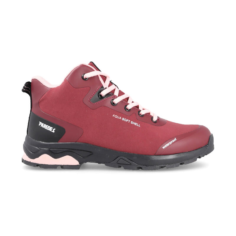 Bota trekking con cordones mujeres waterproof Laurel burdeos