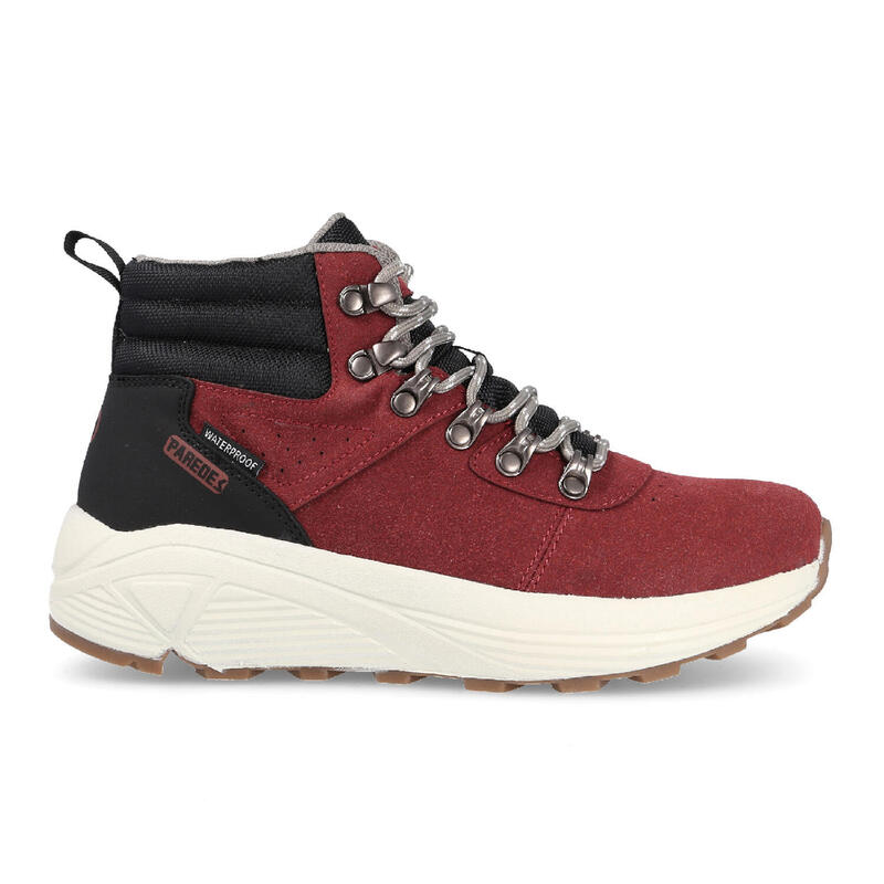 Bota trekking con cordones mujer Sabina burdeos