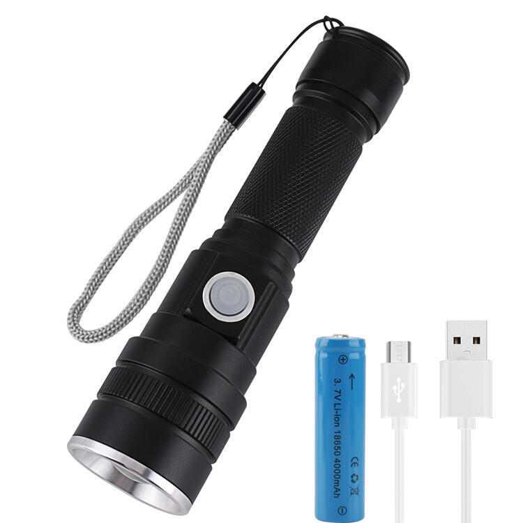 Lanterna Foton Super 1349 USB cu zoom, led 10W