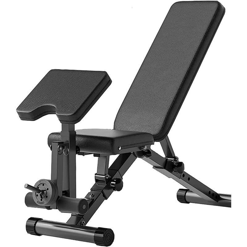 Banco Musculación Multifuncional, Inclinable/Reclinable. Carga Máxima 160 kg