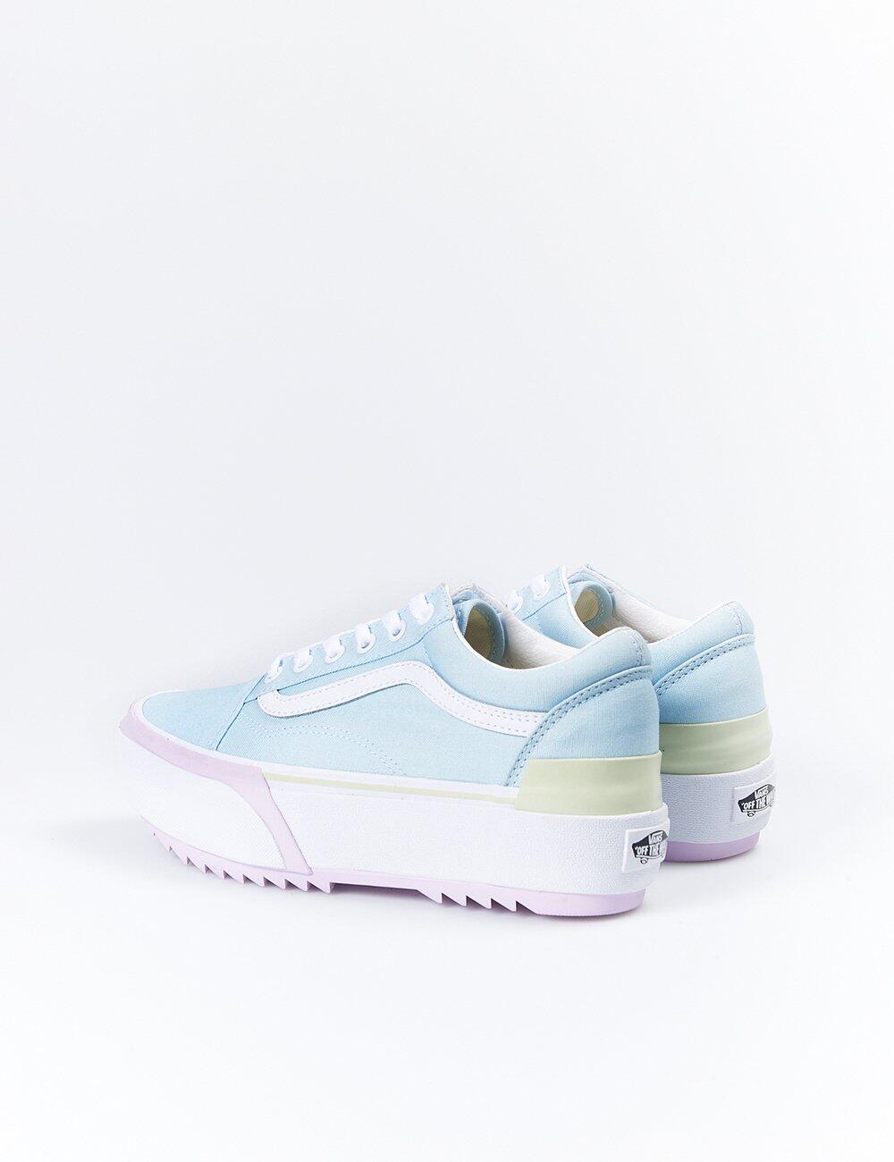 Zapatillas Vans UA Old Skool Stacked VN0A4U1524D1 Pastel Multi Azul 3/4