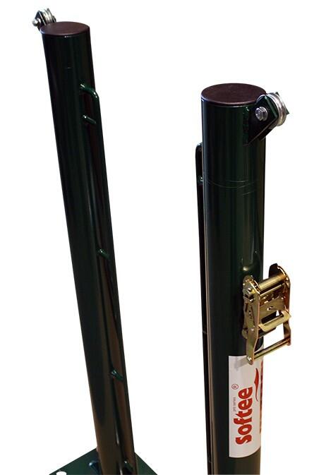 JUEGO POSTES DE PADEL FIJOS Ø 80 MM CON BASE PARA ATORNILLAR -SIN TORNILLERIA- 2/3