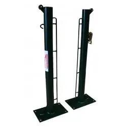 JUEGO POSTES DE PADEL FIJOS Ø 80 MM CON BASE PARA ATORNILLAR -SIN TORNILLERIA-