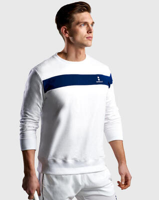 Tennis/padel organische sweatshirt heren wit