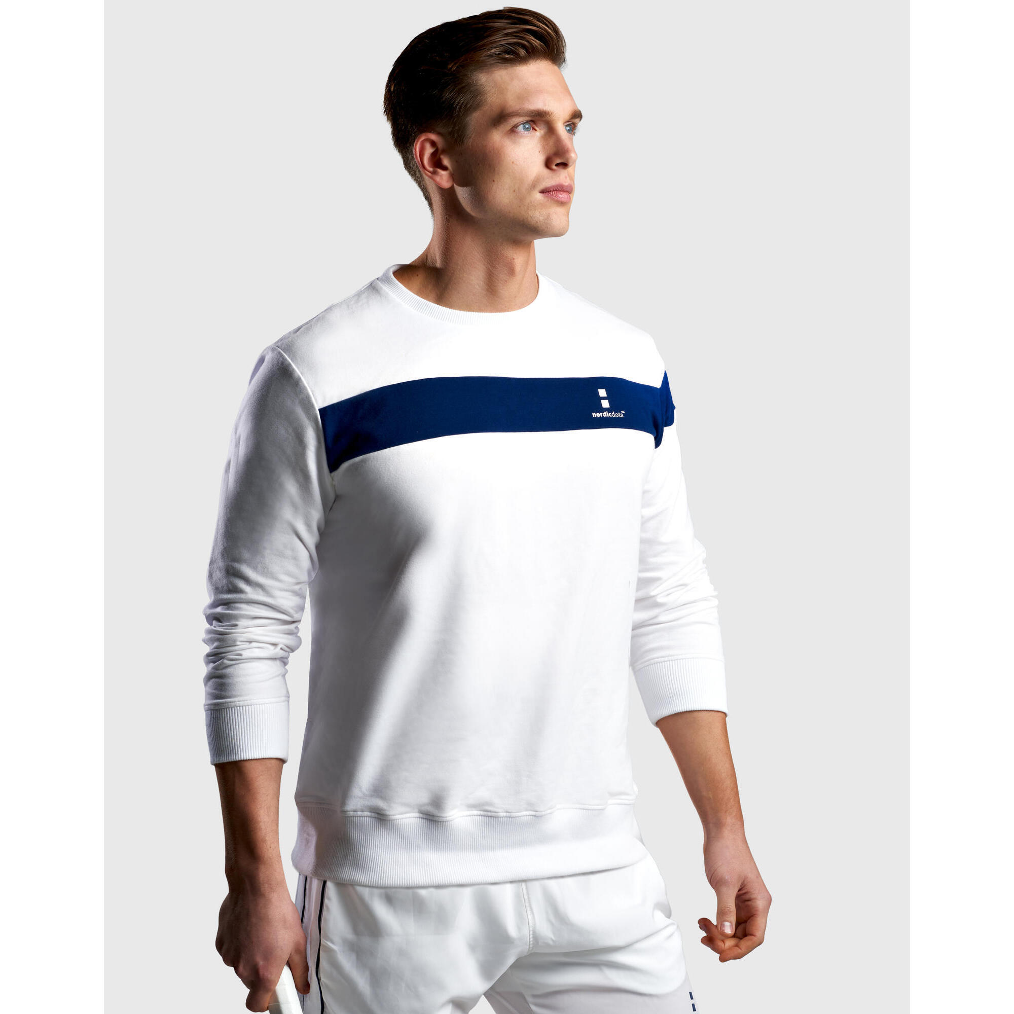 Nordicdots - Sweat-shirt De Tennis/padel Organique Homme Blanc - Sweat-shirt - Blanc - 40 M - Decathlon