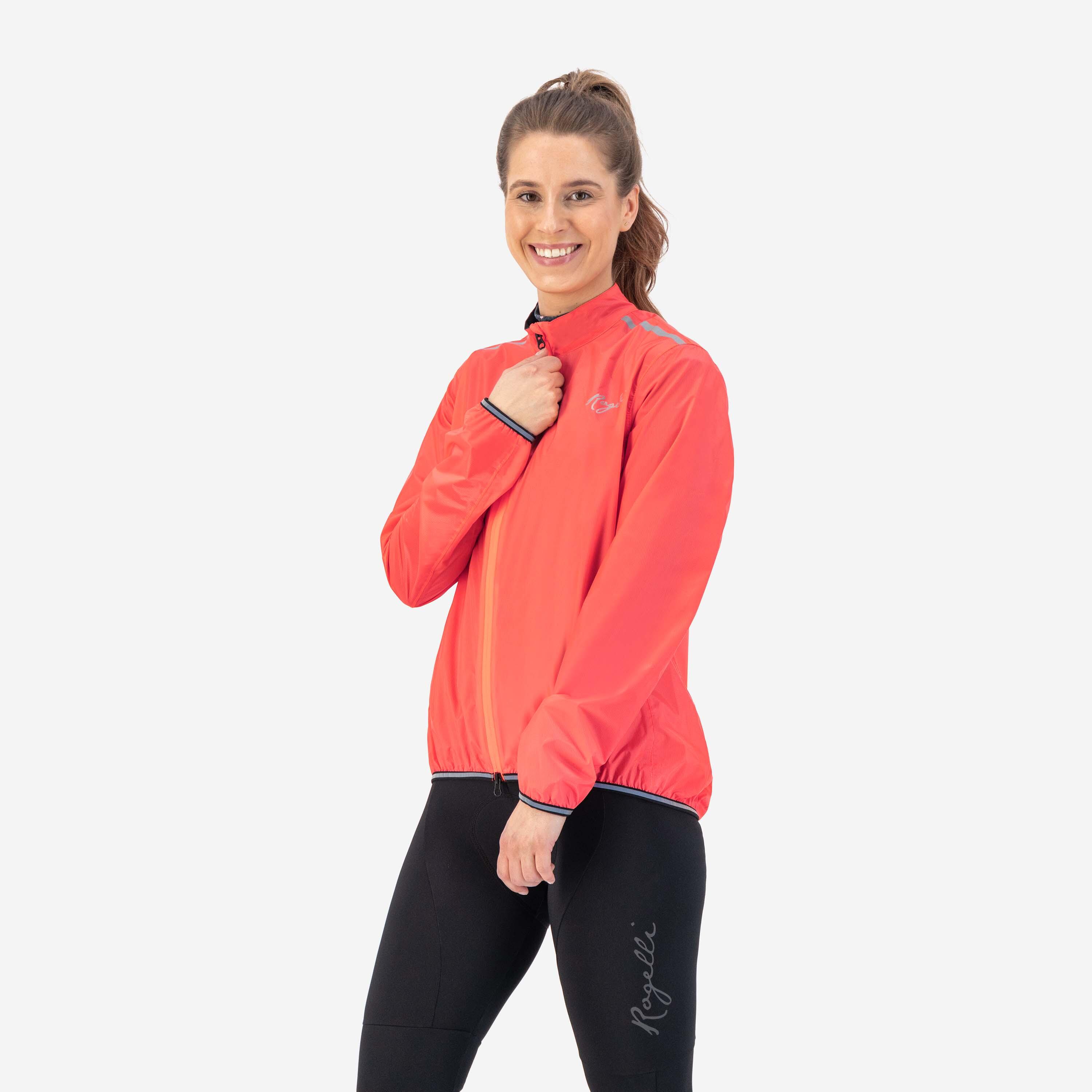 Rogelli - Veste Velo Pluie Vent Femme - Essential - Veste - Orange|rose - 38 S - Decathlon