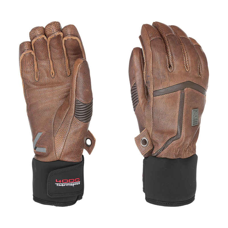 Ski-/Snowboard-Handschuhe Off Piste Leather Brown Herren