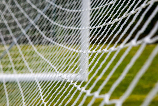 Filet 4mm de but de foot à 11 - Blanc - Pour but 7.32 x 2.44 x 0.8 x 1.5m