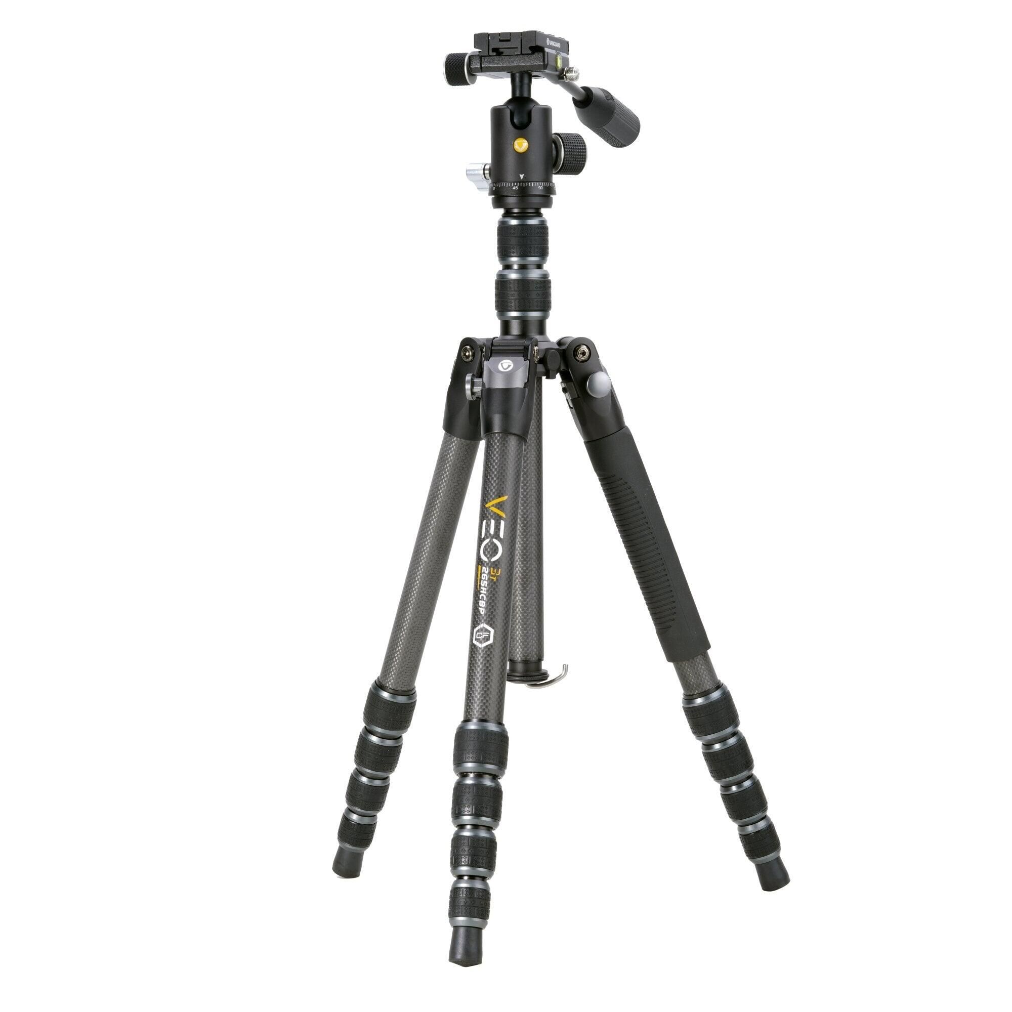 VANGUARD VEO 3T 265HCBP Tall Carbon Travel Tripod with Ball/Pan Head - 12kg Max Load