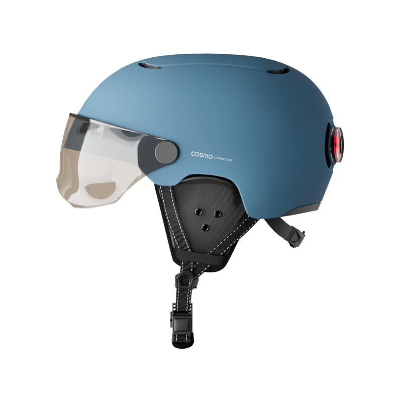 Cosmo Connected Fusion premium casco inteligente bicicletas y patinetes tamaño adulto hombres mujeres detección luces freno intermitentes conectado