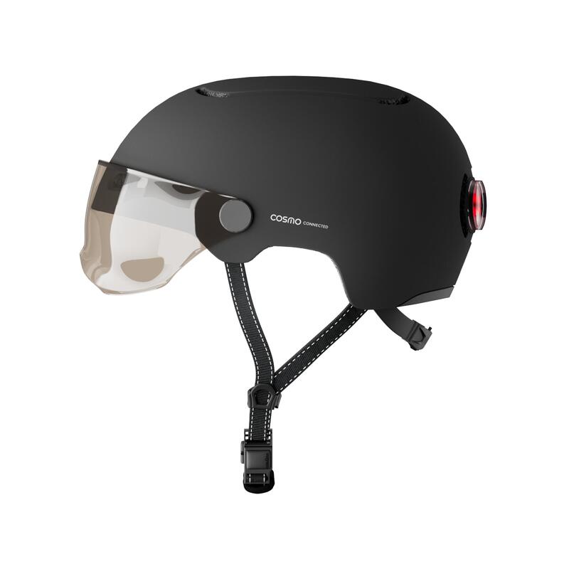 Cosmo Connected Fusion pure – casco inteligente bicicletas y patinetes tamaño adultos hombres mujeres luces freno conectado