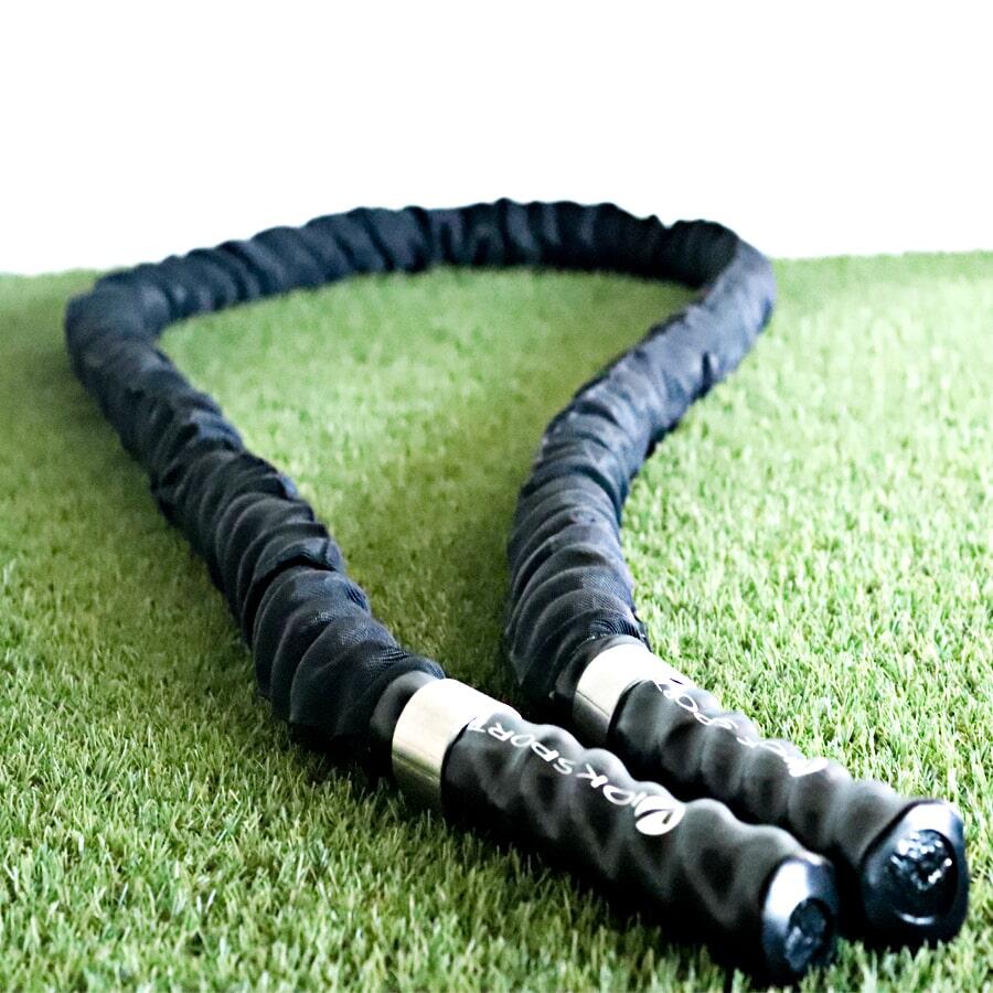 Battle Rope Cuerda de batalla 9m recubierta Viok Sport Negra 3/5