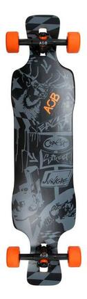 Longboard AOB noir Shot érable + fibre de verre