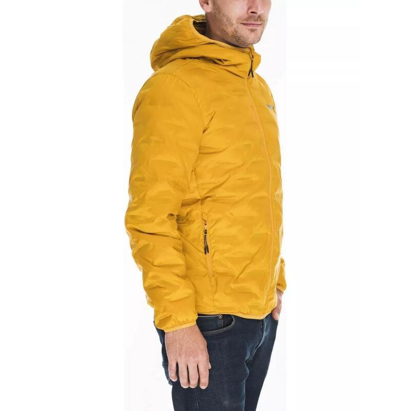 SMOKE Hooded Down Jacket férfi utcai kabát - sárga