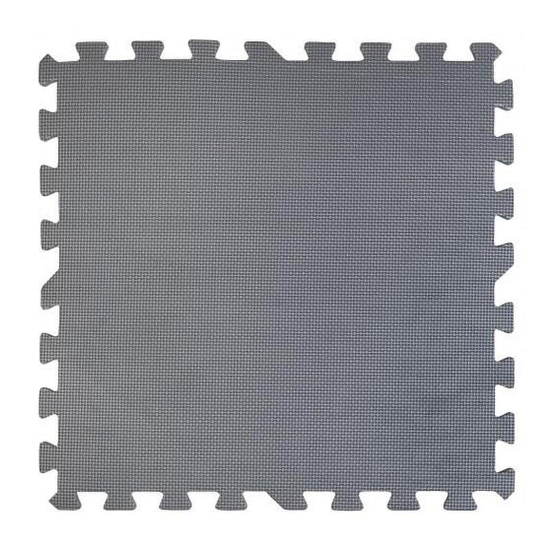 Protector de suelo gris antideslizante 9 piezas de 50x50 cm y 8 mm espesor