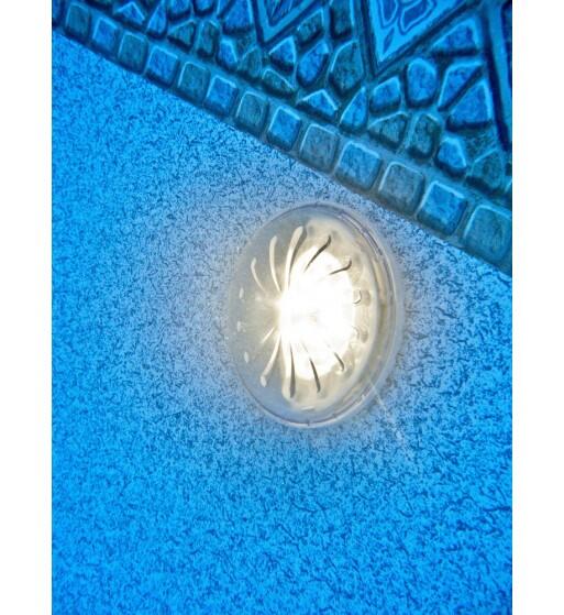2 LEDs brancos economizadores de energia com íman para piscinas amovíveis 3/4
