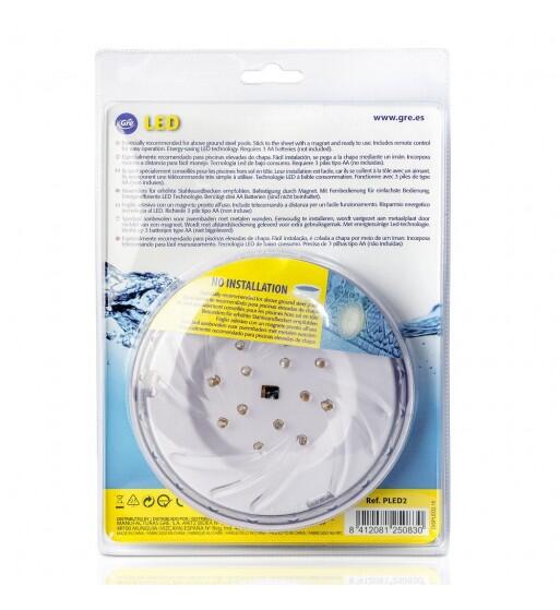 2 LEDs brancos economizadores de energia com íman para piscinas amovíveis 2/4