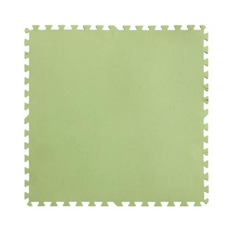 Protector de suelo verde 9 piezas de 81x81 cm y 4,5 mm espesor