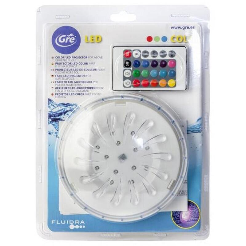 LED color (15 colores + blanco) de bajo consumo con imán + mando para piscinas
