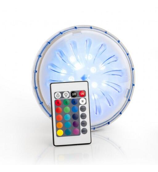 LED color (15 colores + blanco) de bajo consumo con imán + mando para piscinas 4/5