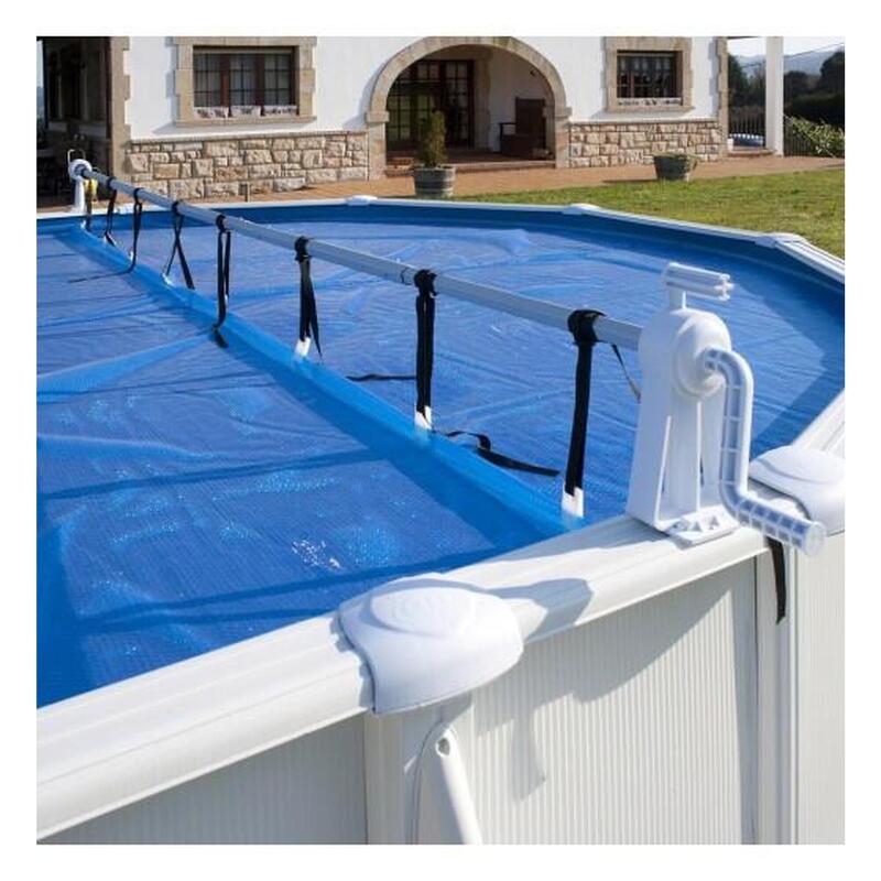 Enrollador de cubiertas para piscinas elevadas de 650 cm