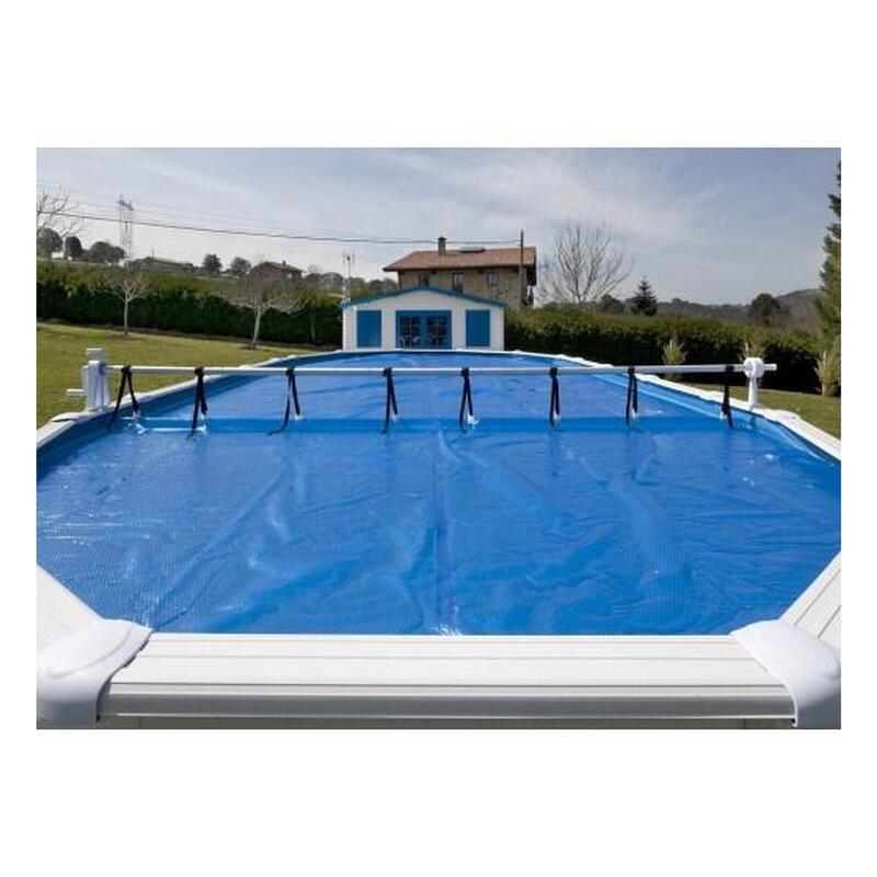 Enrollador de cubiertas para piscinas elevadas de 650 cm