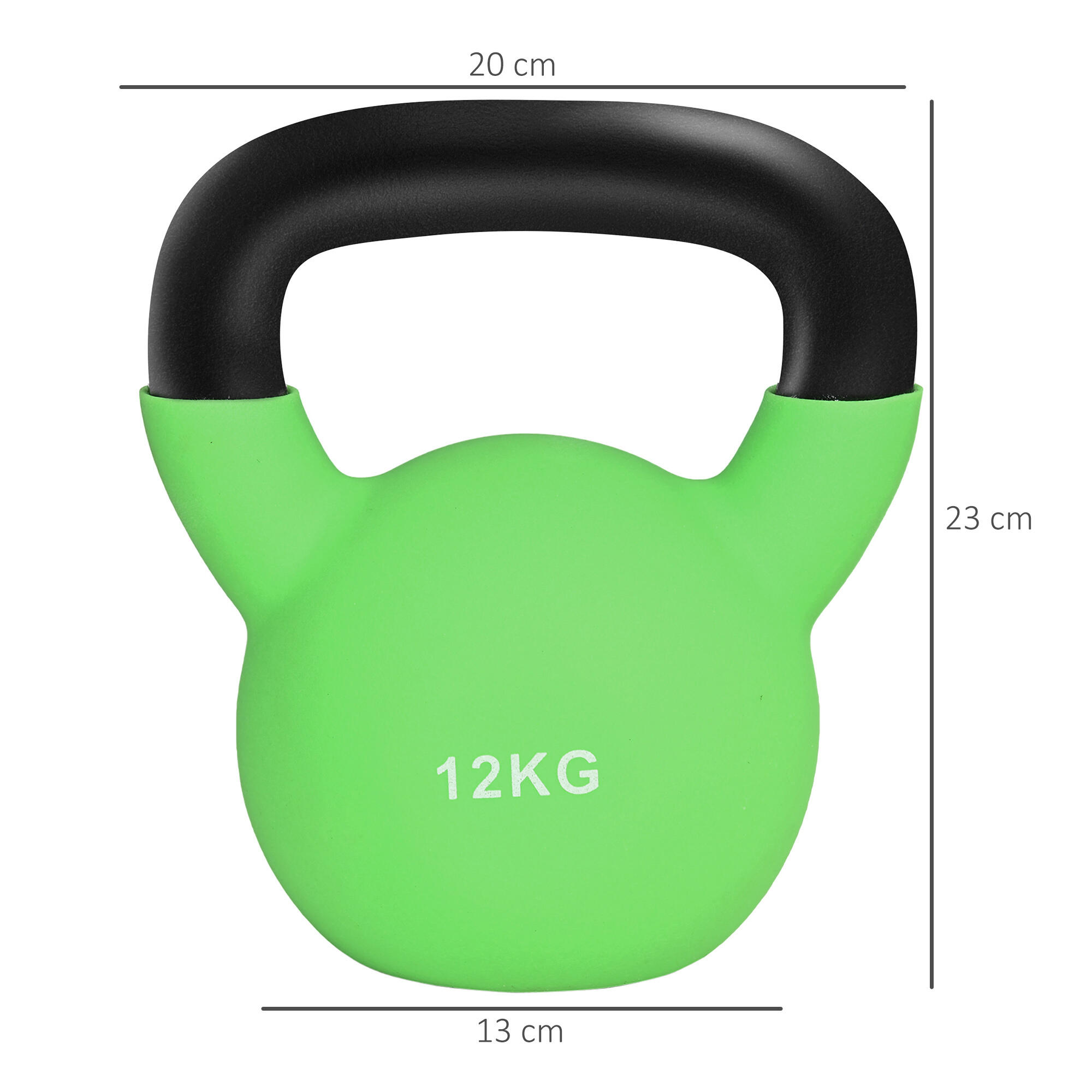 Kettlebell 20x13x23cm Verde HOMCOM 3/3