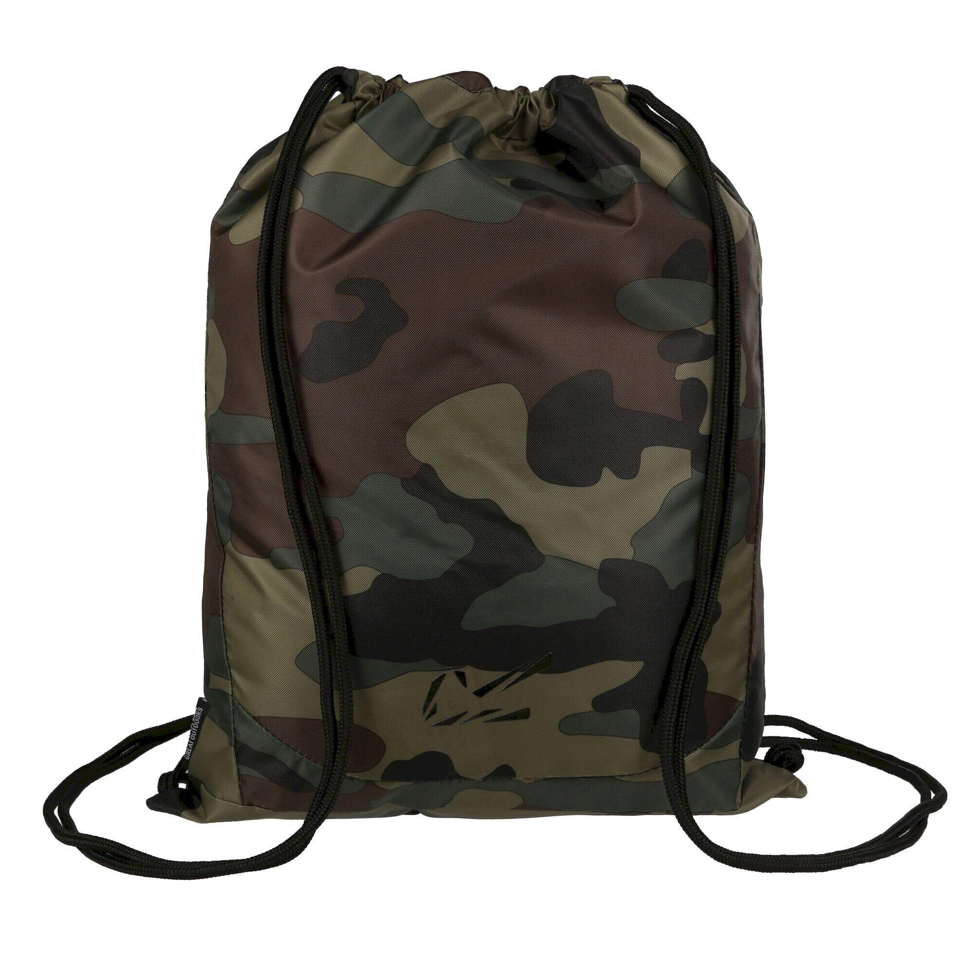 REGATTA Shilton Camo Drawstring Bag (Military Green)