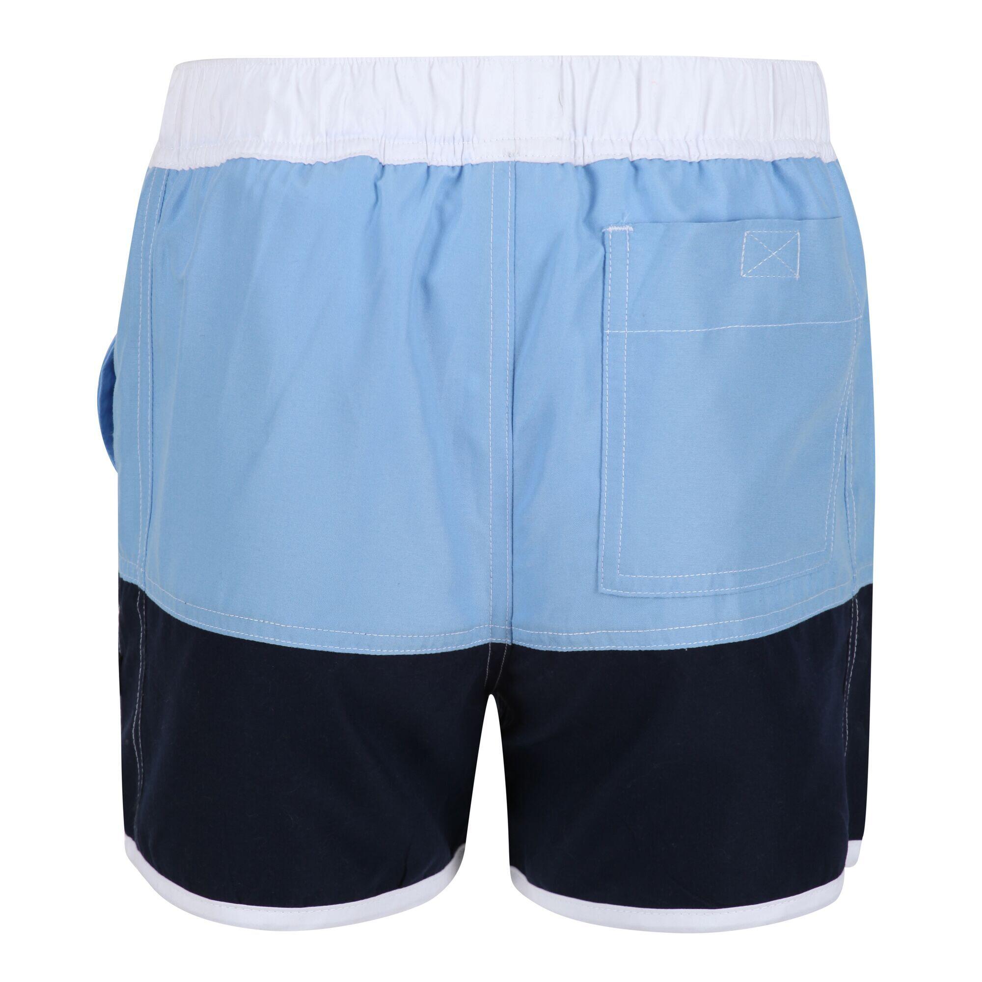 Childrens/Kids Sergio Swim Shorts (Powder Blue/Navy) 2/5