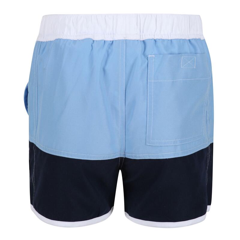 "Sergio" Badeshorts für Kinder Hellblau/Marineblau