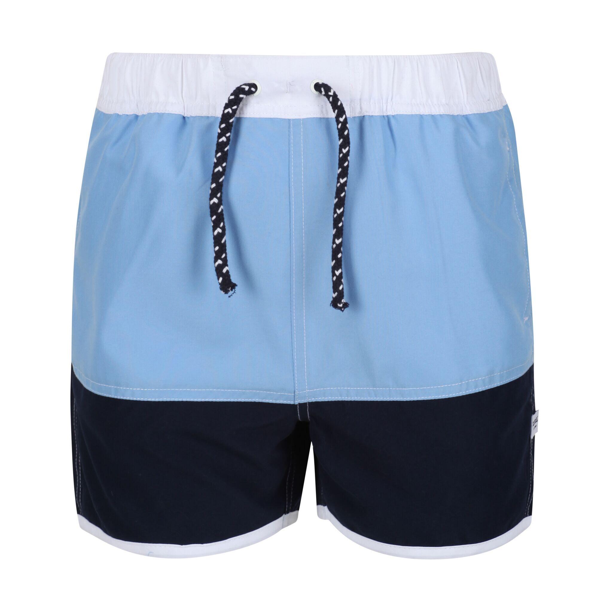 Childrens/Kids Sergio Swim Shorts (Powder Blue/Navy) 1/5