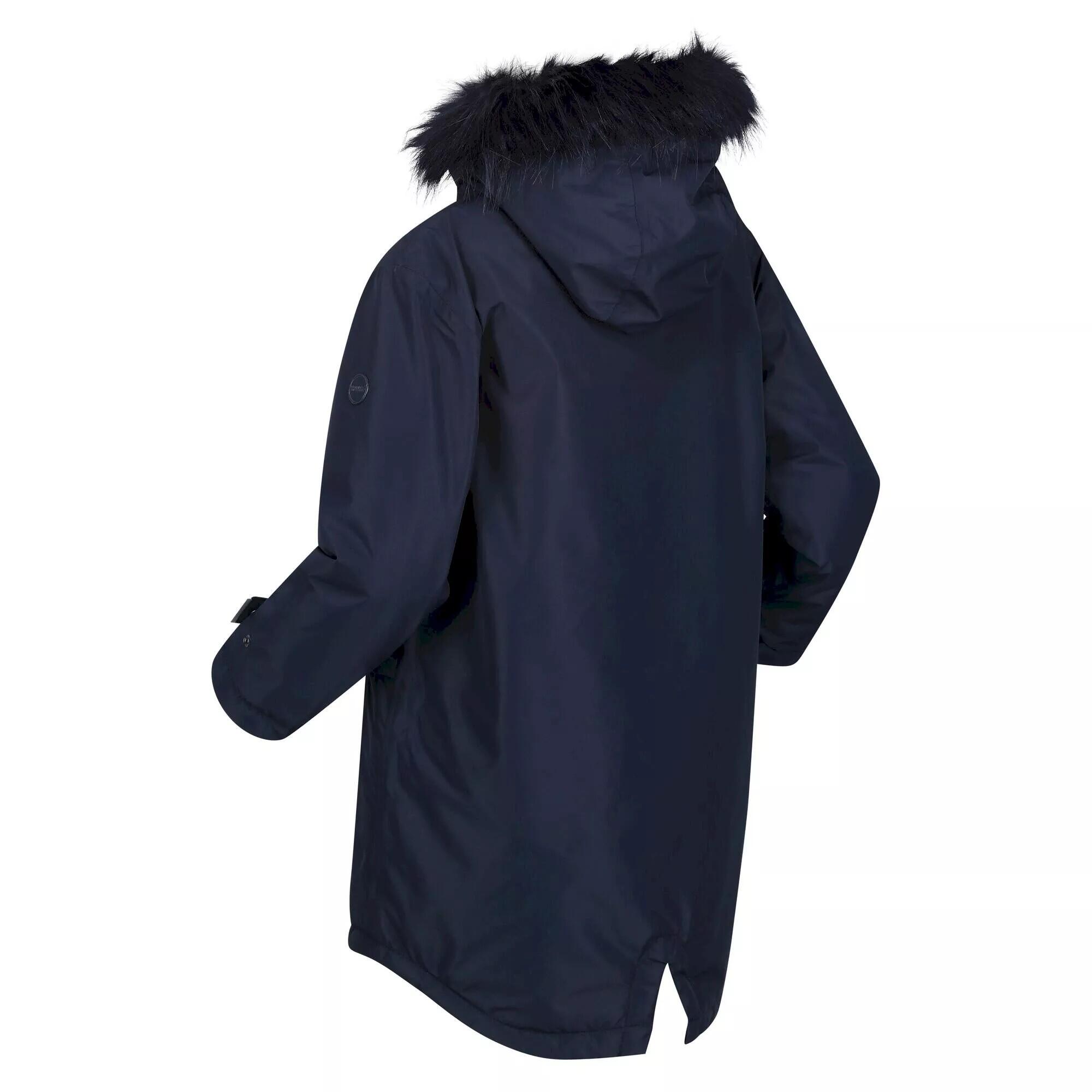 Childrens/Kids Adelyn Waterproof Parka (Navy) 4/5