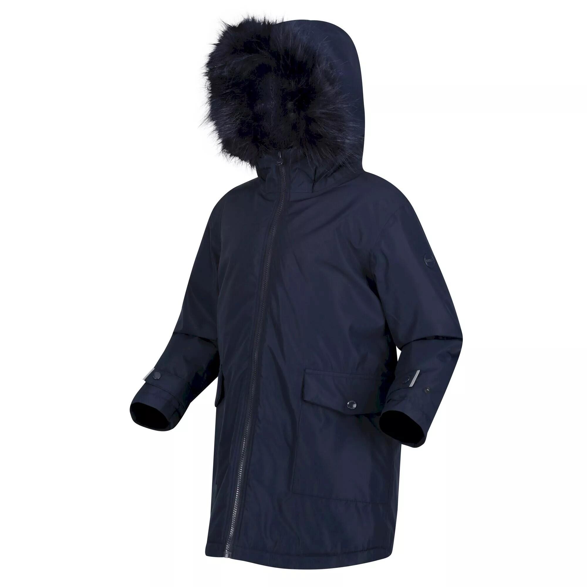 Parka Impermeabile Bambini Regatta Adelyn Blu Navy 3/5