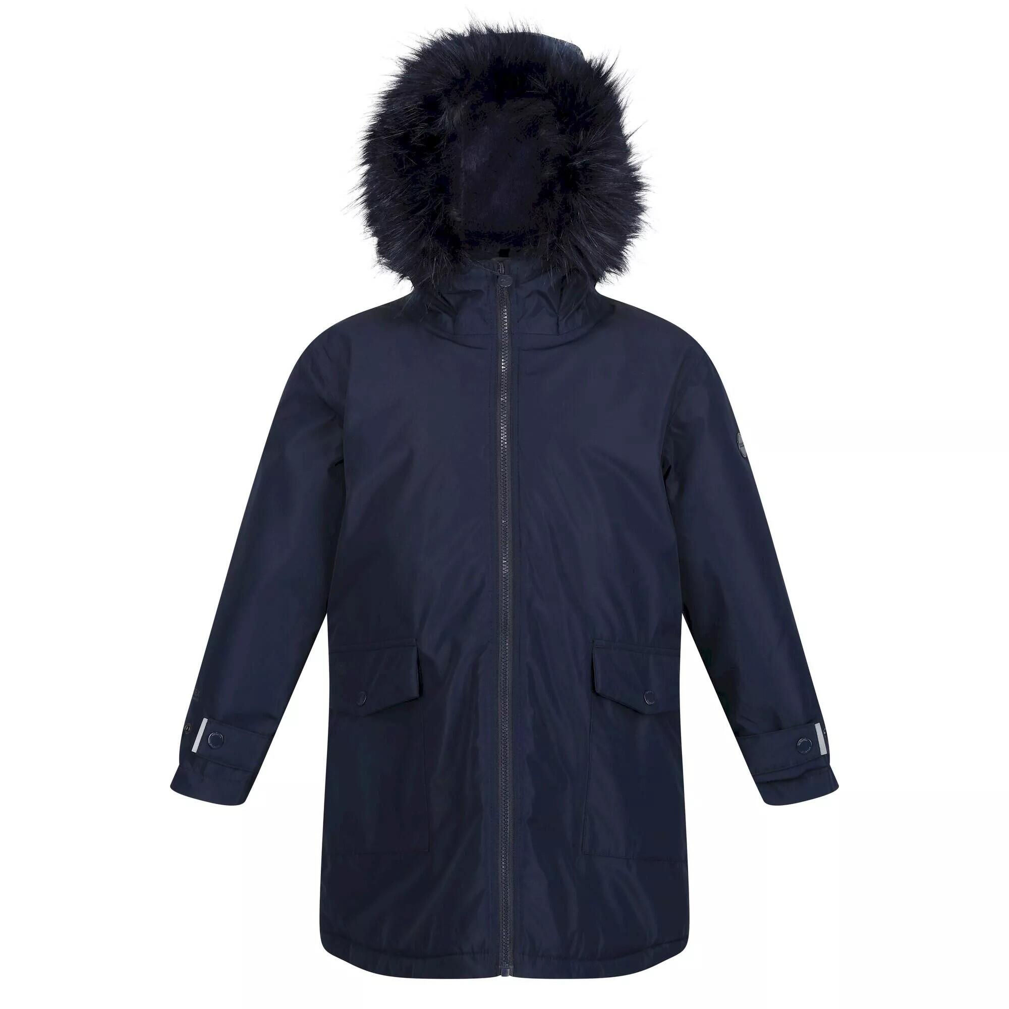 Childrens/Kids Adelyn Waterproof Parka (Navy) 1/5