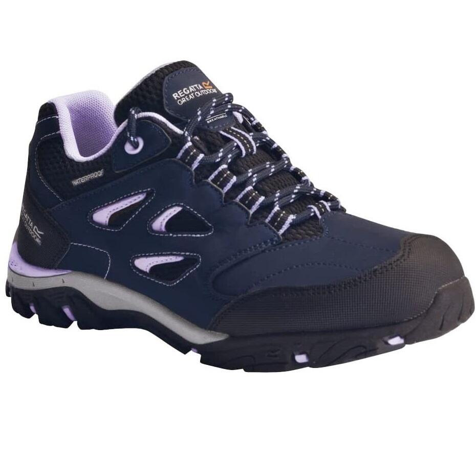 REGATTA Childrens/Kids Holcombe Low Junior Hiking Boots (Navy Blazer/Lilac)