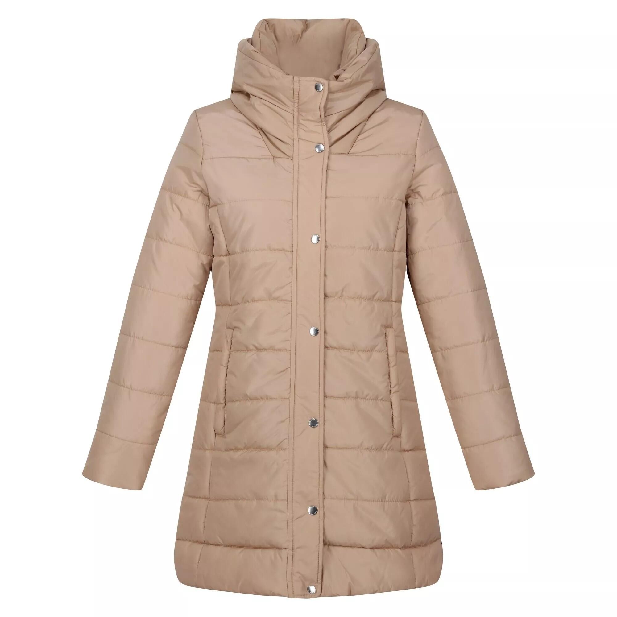 Women's PAMELINA quilted jacket (Light brown)